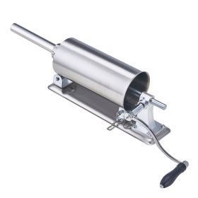 VEVOR Manual Sausage Stuffer, 2.5 L / 6 LBS Horizontal Sausage Machine with U-type Clamp, Made of Food-Grade Stainless Steel