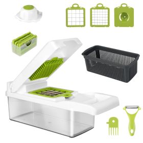 12 In 1 Vegetable Chopper (Option: Green White)