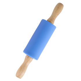Silicone Rolling Pin (Color: Blue)