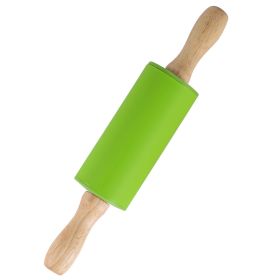 Silicone Rolling Pin (Color: Green)