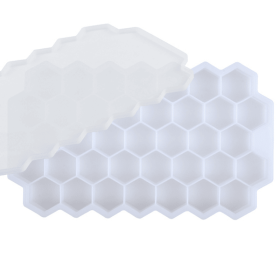 Ice Tray Mold; Honeycomb Silicone Ice Tray (Color: White)