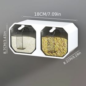 1pc Punch-free Wall-mounted Seasoning Box; Seasoning Jar; Kitchen Seasoning Storage Container; Seasoning Bottle; Spice Box Organizer; Seasoning S (Color: White Two Grids)