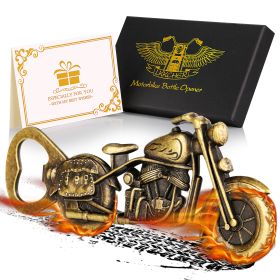 Old Style Motorcycle Beer Bottle Opener Black Gift Box With Greeting Card (Option: Bronze)
